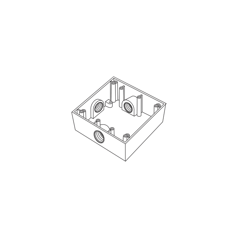 Caja Cuadrada Conduit 3/4 Pulgada Rawelt | LM Soluciones
