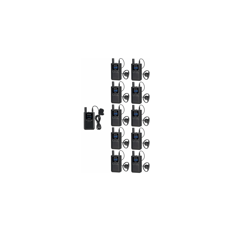 Kit Guía Turístico Retekess 1 Transmisor + 10 Receptores | Precio México - Envío Inmediato | LM Soluciones