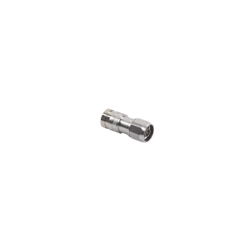 Conector N Macho de Compresion, en linea para LMR-400, CNT-400, RG-8/U, RF-400, Plata/Oro/Teflón.