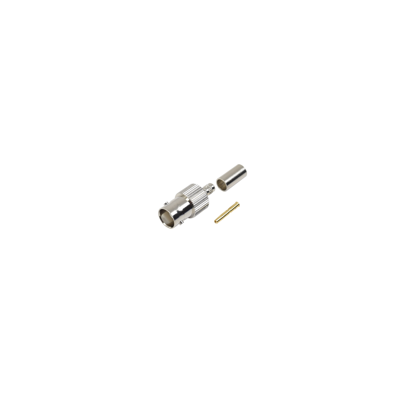 Conector BNC Hembra RF Industries para Cable Coaxial | Precio México - Envío Inmediato | LM Soluciones