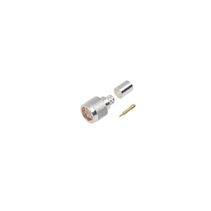 Conector N Macho de Anillo plegable para cables LMR-400, 9913, CNT-400, RG8/U-SYS, RFLASH-1113, 8214.