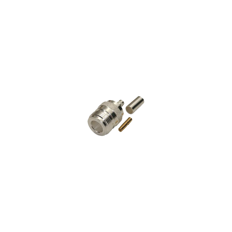 Conector N Hembra, Anillo Plegable para LMR-240 - RF INDUSTR | Precio México - Envío Inmediato | LM Soluciones