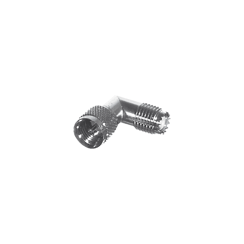 Adaptador Ángulo Recto Mini-UHF M/F Ingleteado RF Industries