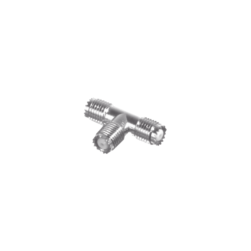 Adaptador en T Mini-UHF Hembra a Doble Hembra RF Industries | Precio México - Envío Inmediato | LM Soluciones