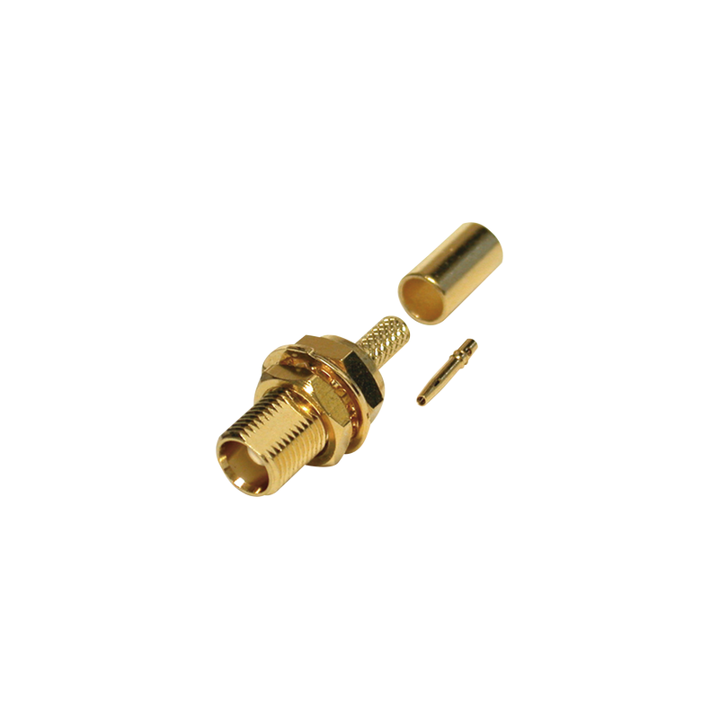 Conector MCX Hembra Panel Trasero D-Plano Anillo Plegable RG