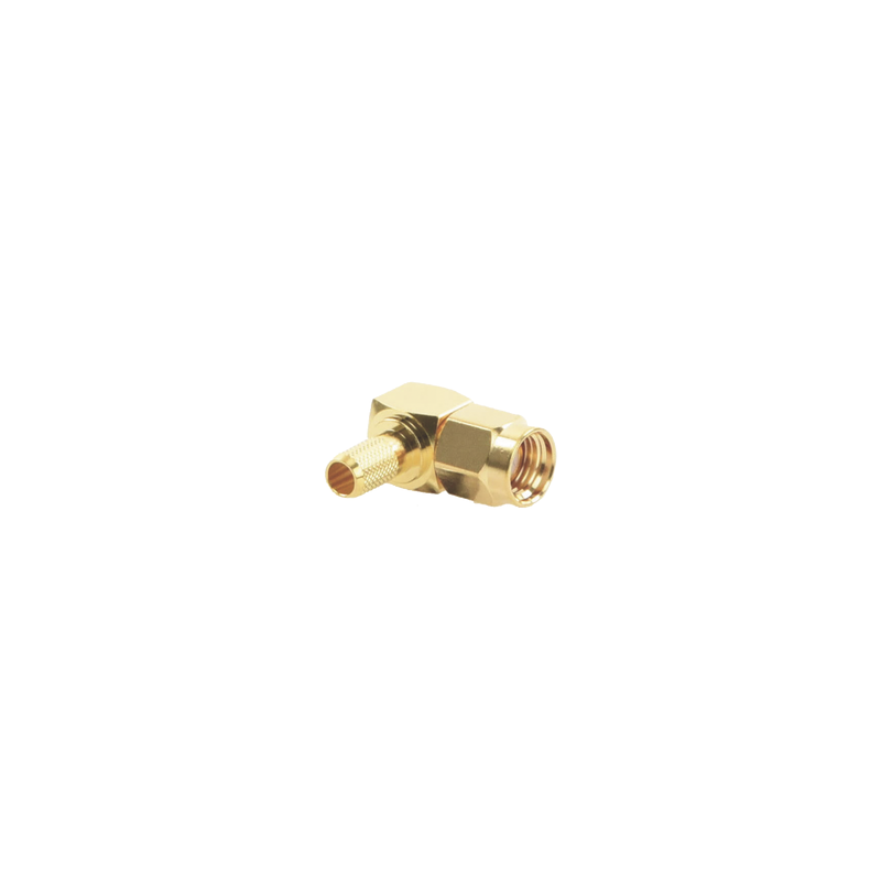 Conector SMA Macho Inverso Ángulo Recto RF Industries RG-58 | Precio México - Envío Inmediato | LM Soluciones