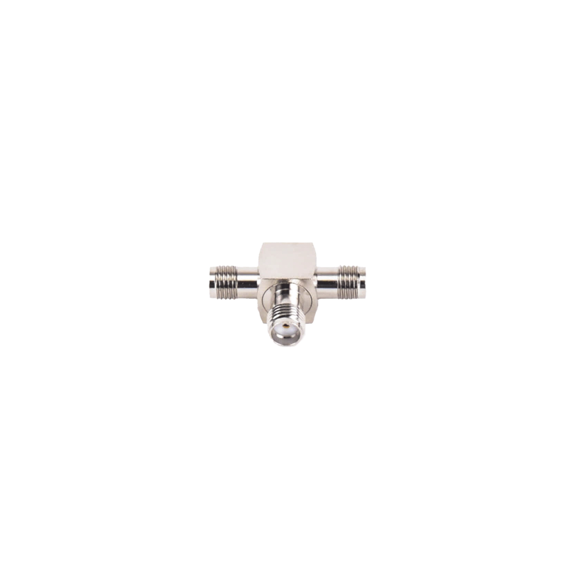 Adaptador T Triple SMA Hembra Níquel/Oro/Teflón RF INDUSTRIE | Precio México - Envío Inmediato | LM Soluciones