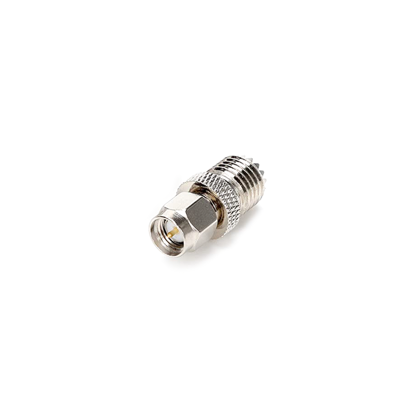 Adaptador SMA Macho a Mini-UHF Hembra en Línea - RF INDUSTRI
