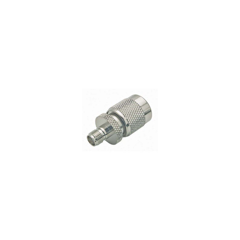 Adaptador en Línea, de Conector SMA Hembra a TNC Macho, Níquel/ Oro/ Teflón.