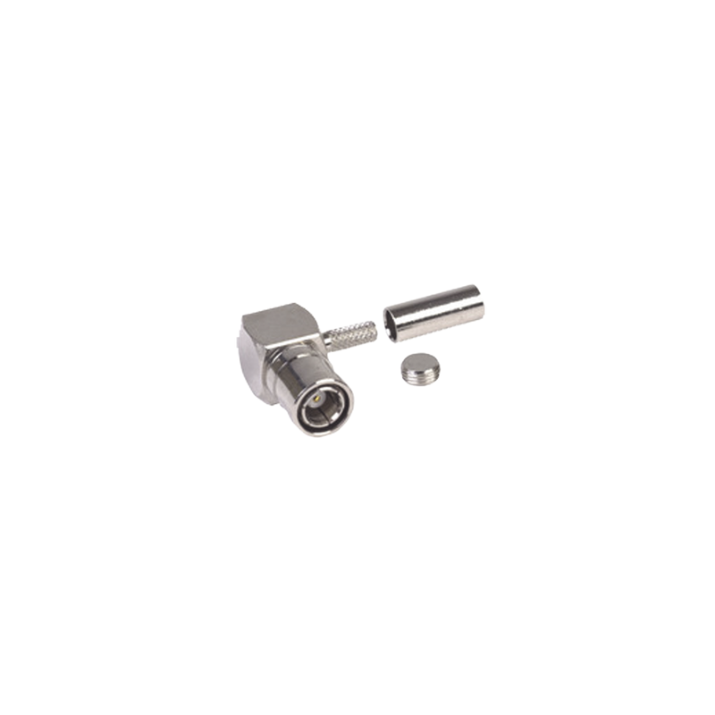 Conector SMB Macho para RG-174/U, Níquel/Oro/Teflón