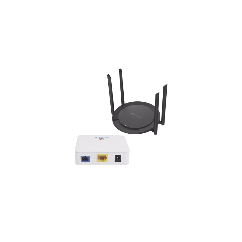 Kit 2 ONU Bridge V-Sol con Router Wi-Fi Ruijie para WISP | Precio México - Envío Inmediato | LM Soluciones
