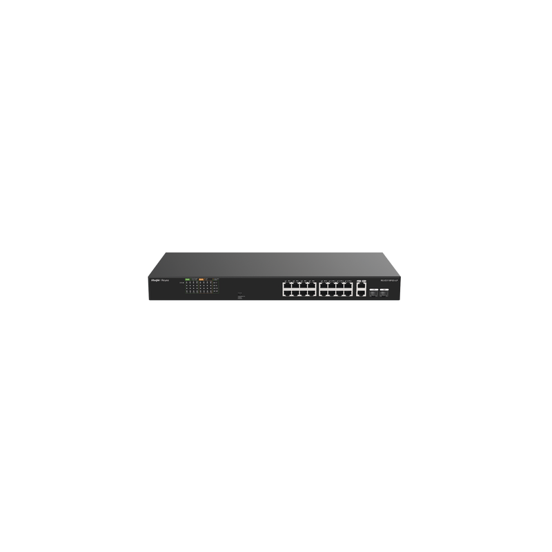 Switch PoE+ RUIJIE 16 Puertos PoE 120W, 2 Uplinks Gigabit SF | Precio México - Envío Inmediato | LM Soluciones