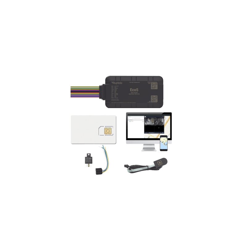 Kit Rastreo Vehicular RUPTELA ECO5 LTE Cat1 BLE 5.0 GNSS