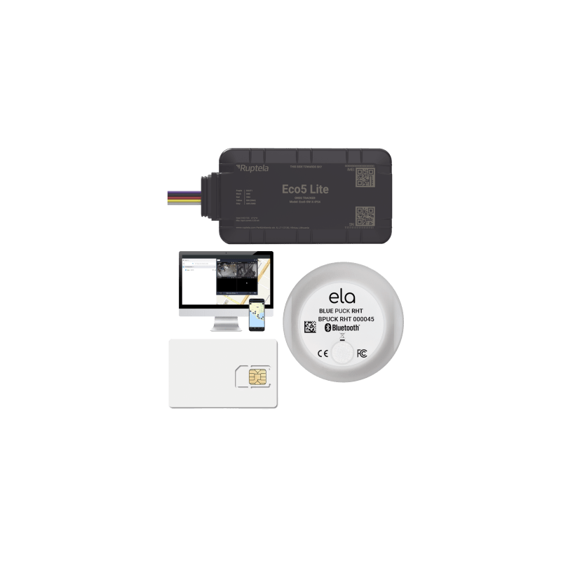 Rastreador Vehicular RUPTELA ECO5 Lite Kit Temp BLE 5.0 GNSS