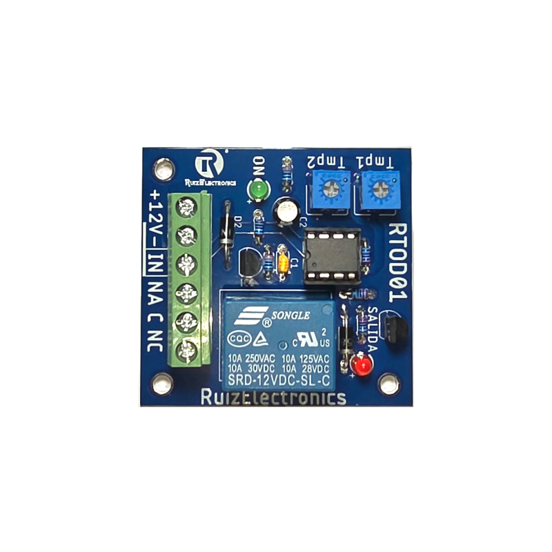 Tarjeta Temporizadora RTOD01 12VDC Ruiz Electronics | Precio México - Envío Inmediato | LM Soluciones