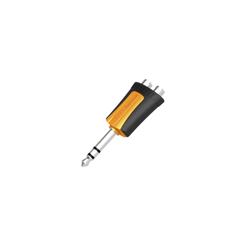 Conector Estéreo 1/4in a 2 RCA Hembra - Seetronic | Precio México - Envío Inmediato | LM Soluciones