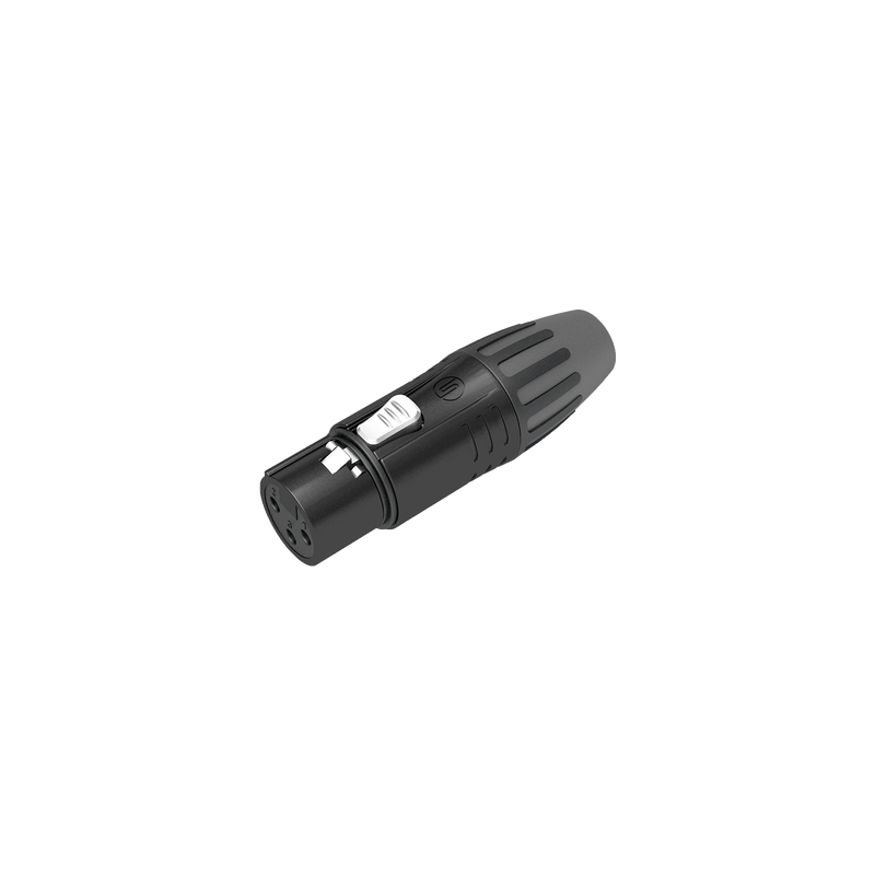 Conector XLR Hembra Seetronic Carcasa Negra | Precio México - Envío Inmediato | LM Soluciones