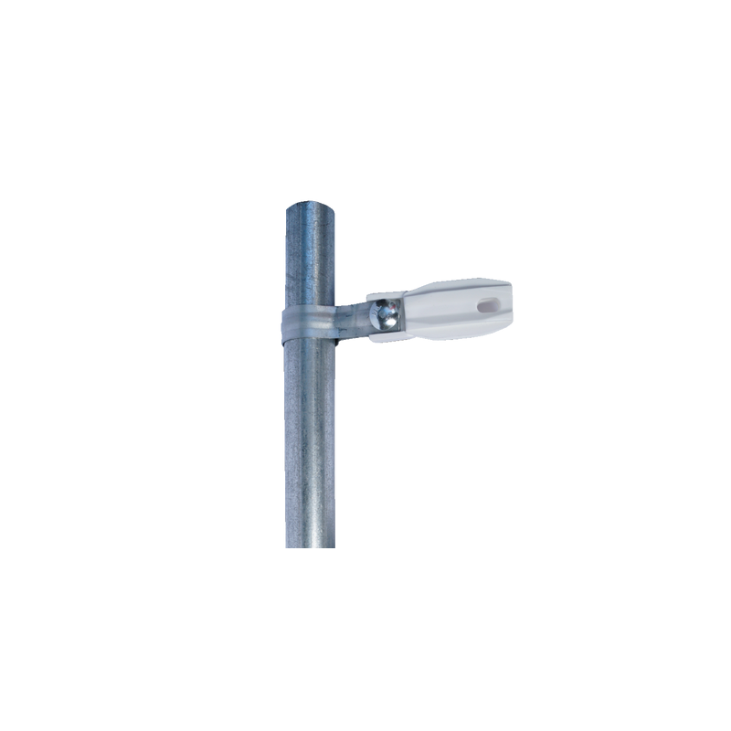 Aislador Blanco c/ Abrazadera 33-38mm para Malla Ciclónica | Precio México - Envío Inmediato | LM Soluciones