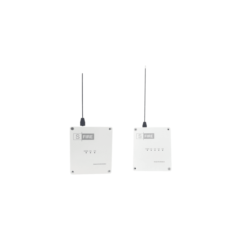 Kit Transmisor-Receptor Inalámbrico SFIRE 2500m 4 Salidas | Precio México - Envío Inmediato | LM Soluciones