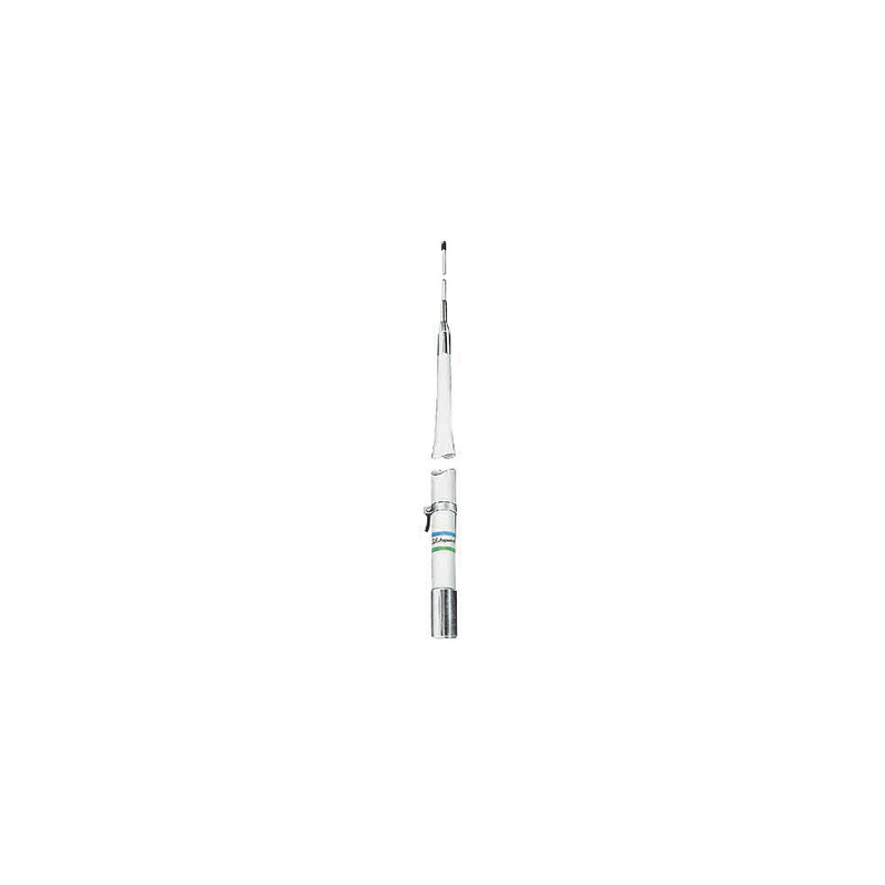 Antena Marina Base HF / 2-30 MHz / Armado en 2 Secciones / Para Facilidad de Embarque / Potencia de Entrada de 1 kW / Rosca de 1-1/4