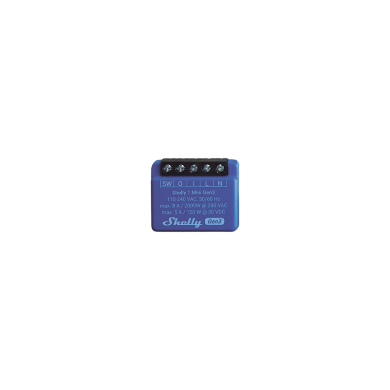 Mini Relevador Inalámbrico Inteligente Shelly Gen3 | Precio México - Envío Inmediato | LM Soluciones