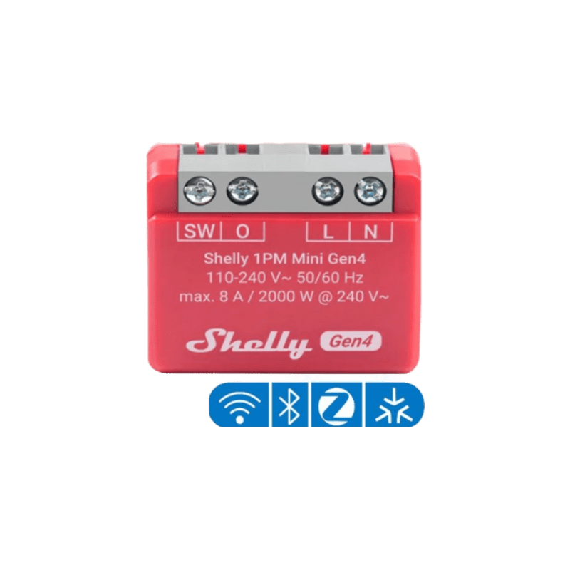 Mini Interruptor Inteligente Wi-Fi Shelly 1PM Mini Gen4 8A | Precio México - Envío Inmediato | LM Soluciones