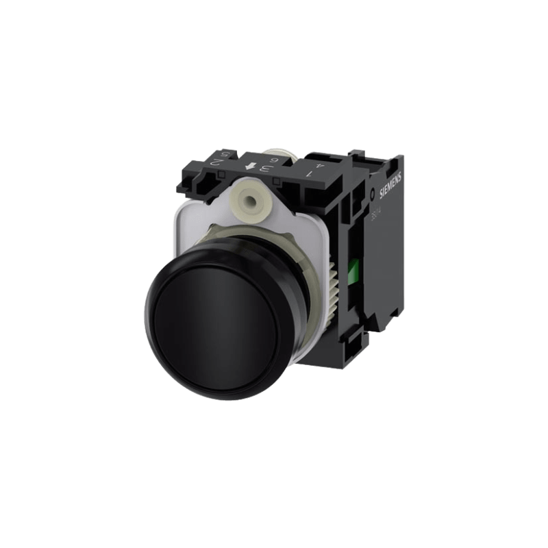 Botón Sirius 22mm Negro SIEMENS 3SU11000AB101BA0