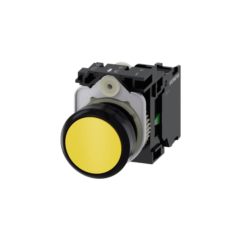 Botón 3SU11000AB301BA0 Sirius 22mm Amarillo NA SIEMENS