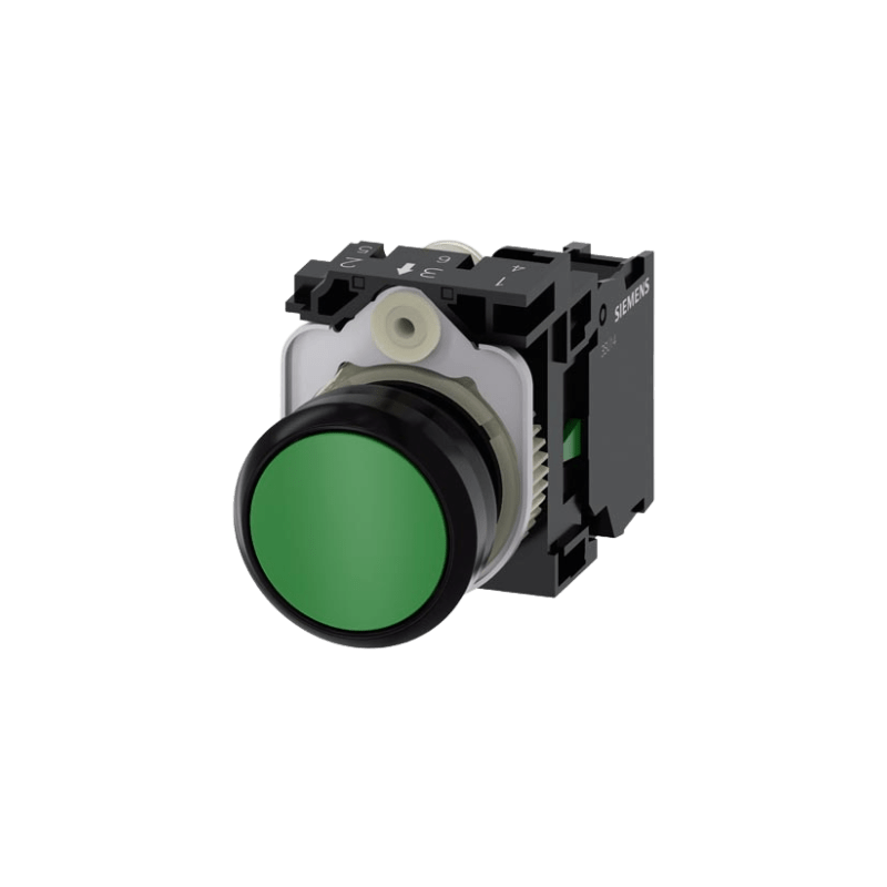 Botón Sirius 22mm Verde SIEMENS 3SU11000AB401BA0