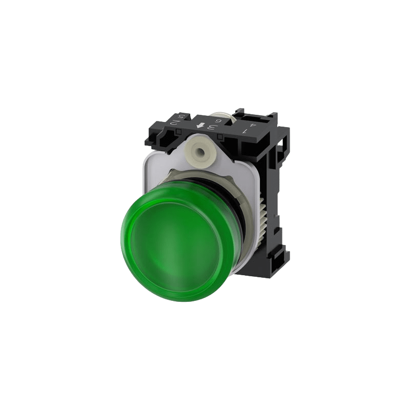 Lámpara señalización LED verde 24V Siemens