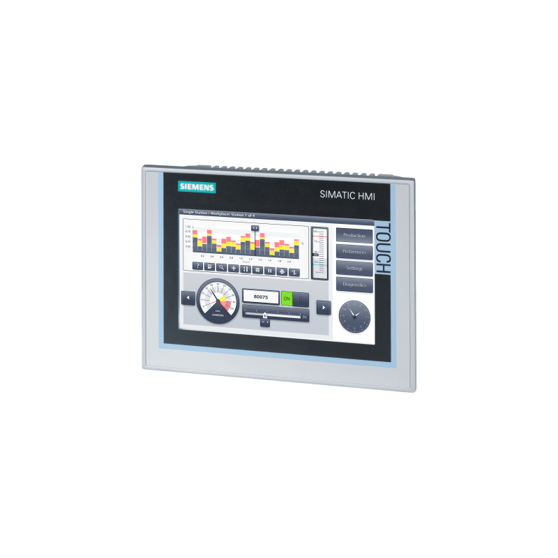 Panel HMI Touch SIMATIC TP700 Comfort / 7" Widescreen TFT 16M Colores / PROFINET + MPI/PROFIBUS DP / 12 MB Memoria / Windows CE 6.0 / IP65 Frontal / 32 Lenguajes / 2048 Variables