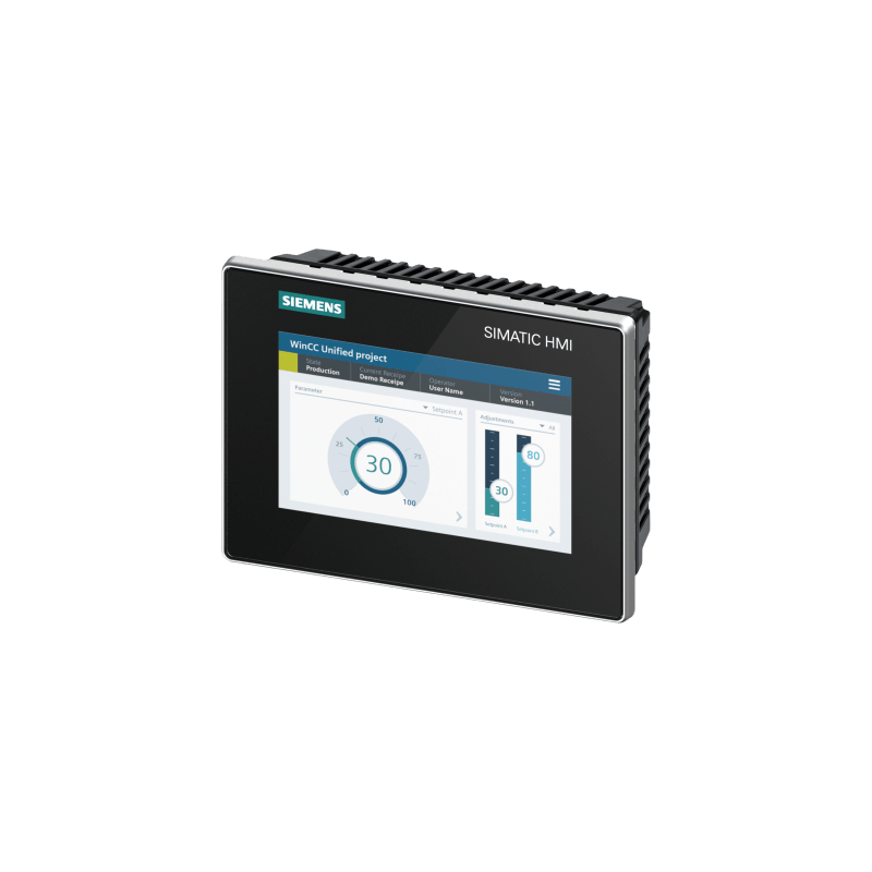 Panel HMI SIMATIC MTP700 Unified Comfort / 7" Pantalla TFT Touch / 16 Millones Colores / PROFINET / IP65 Frontal / 4 USB / 2 SD Card / WinCC Unified V16