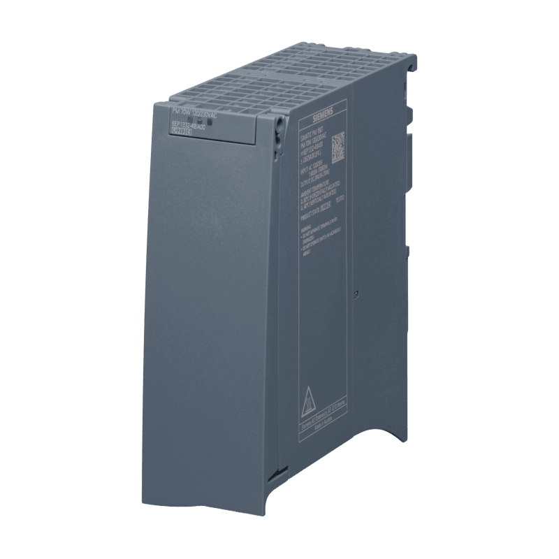 Fuente de Alimentación SIMATIC PM 1507 / 24VDC 3A / Entrada 120-230V AC / 87% Eficiencia / IP20 / Montaje Rail S7-1500 / Certificaciones UL-cULus-UKCA-EAC