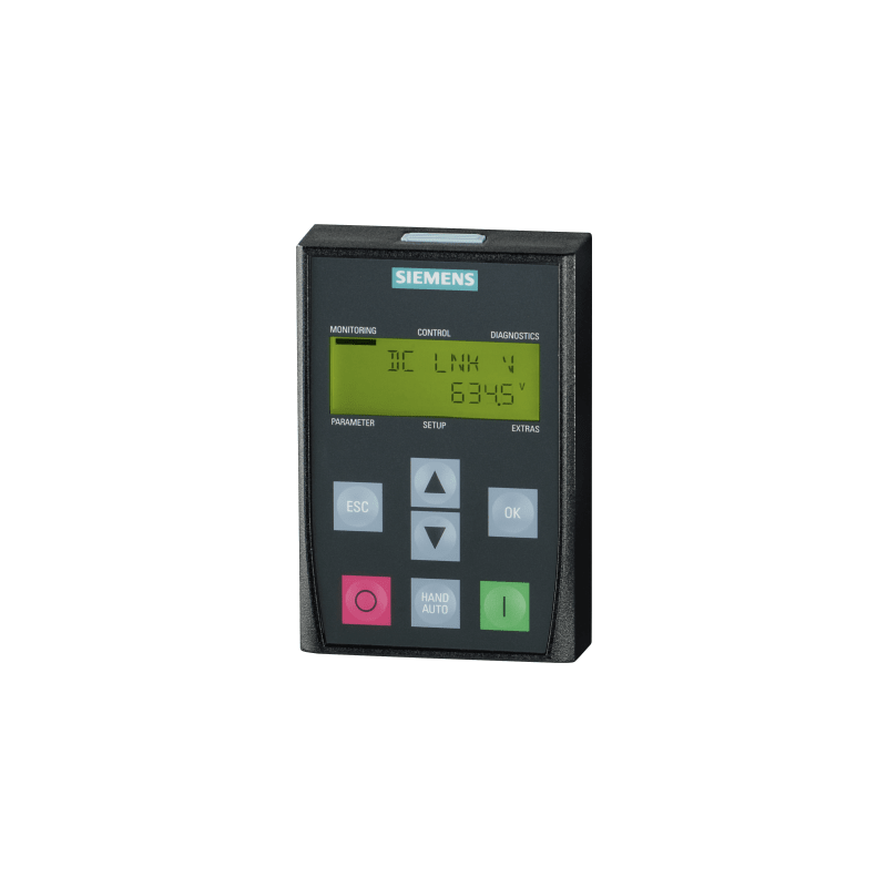Panel Operador Básico SINAMICS BOP-2 / LCD Monocromo / IP55 / UL Type 12 / Certificaciones CE cULus EAC KCC RCM / Temperatura Operación 0-50°C
