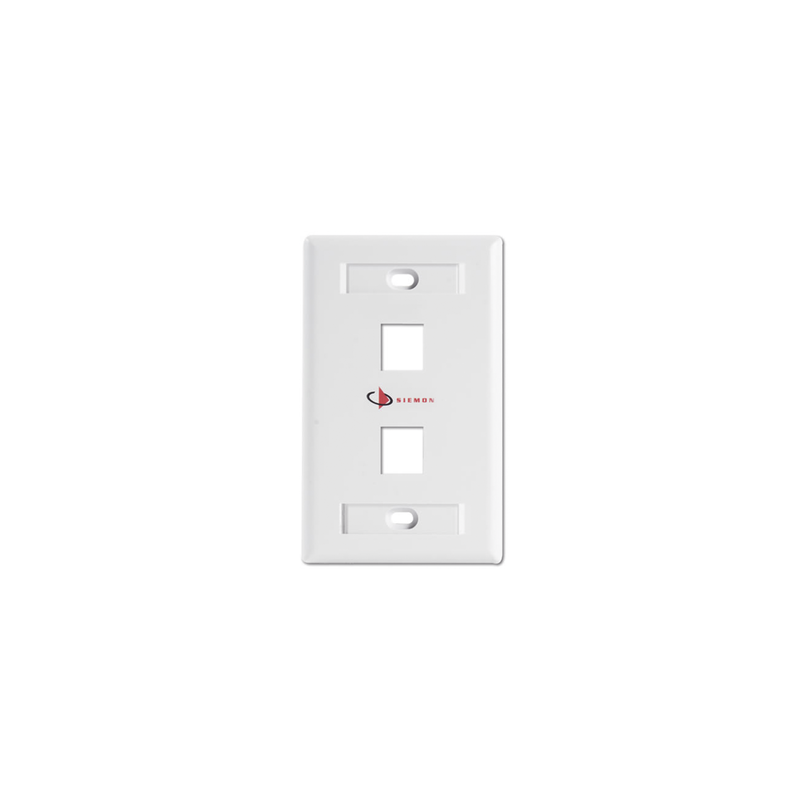 Placa de Pared Keystone 2 Salidas Siemon - LM Soluciones