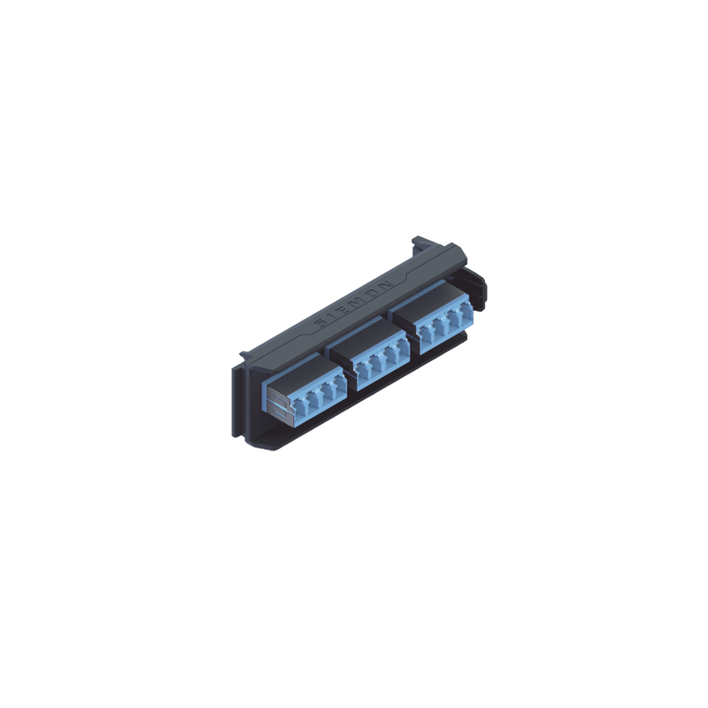 Placa Acopladora LightVerse SIEMON 6 LC/UPC Shuttered