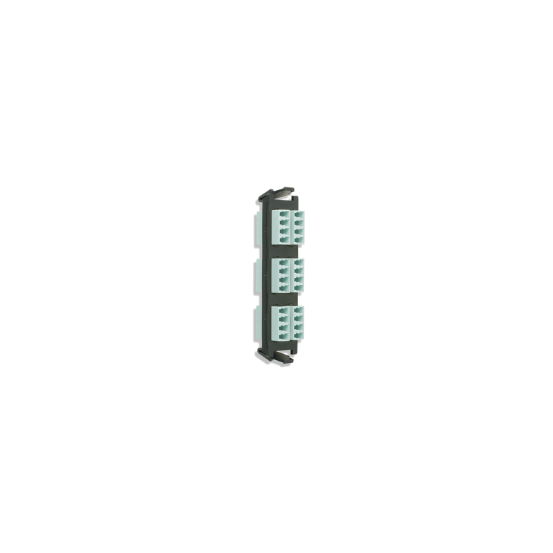 Placa acopladora fibra óptica SIEMON LC Quad 24 fibras
