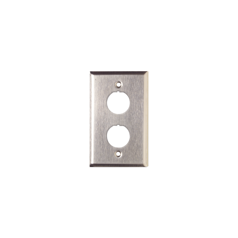 Placa Pared Acero Inoxidable 2 Puertos Siemon | LM Solucione | Precio México - Envío Inmediato | LM Soluciones