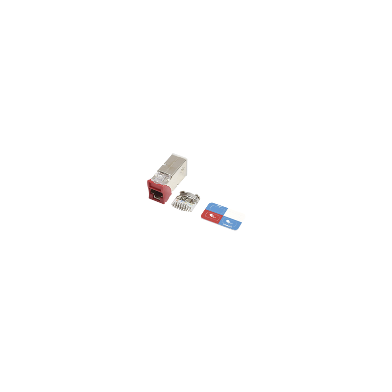 Jack Z-MAX Cat6A Blindado Siemon Rojo
