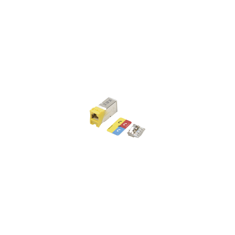 Jack Z-Max Cat6A Blindado SIEMON Amarillo Montaje Híbrido | Precio México - Envío Inmediato | LM Soluciones