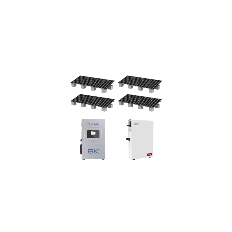Kit Hibrido con Interconexión a la Red Eléctrica de CFE de 8 kW con Salida de 220 Vca y respaldo de 10 kWh en batería de LiFePO4