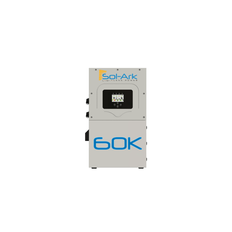 Inversor Hibrido Interactivo SOL-ARK, 60 Kw, 480 Vcc, 3 fases. ,  WIFI incluido, IP65, Entrada de Baterías a 160-800 Vcc