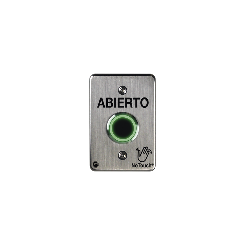 Interruptor IR NoTouch® de Acero Inoxidable, De un solo grupo, ABIERTO