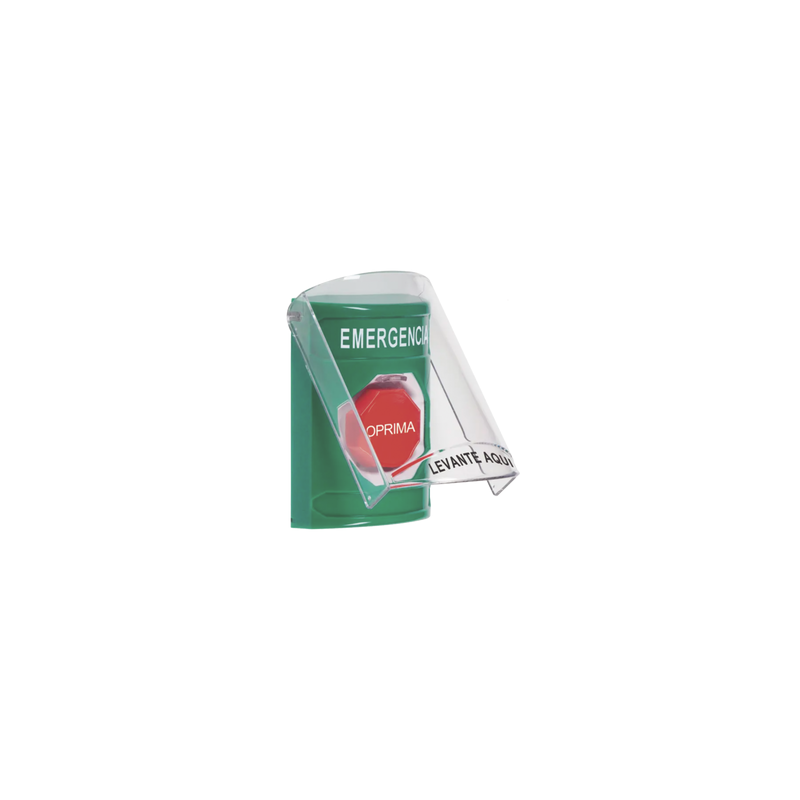Botón Multipropósito Verde STI con Bocina Pre Alarma