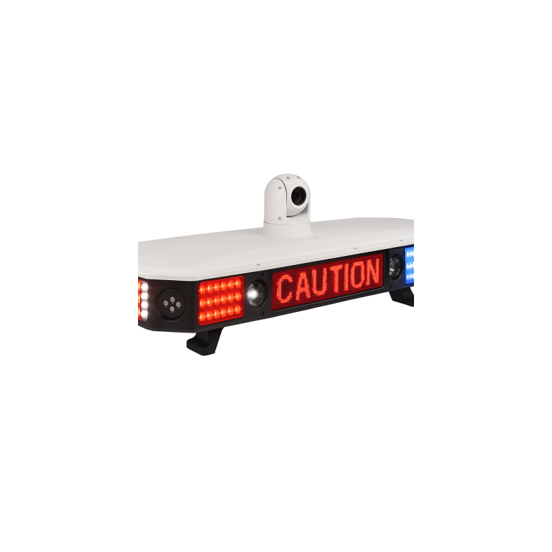 Sistema Inteligente de Luces de Policía PL100 / 8 Cámaras HD AI / Reconocimiento Facial y Placas / 4G/5G / Sirena 100W / Pantalla LED / Cumple GB 13954-2009