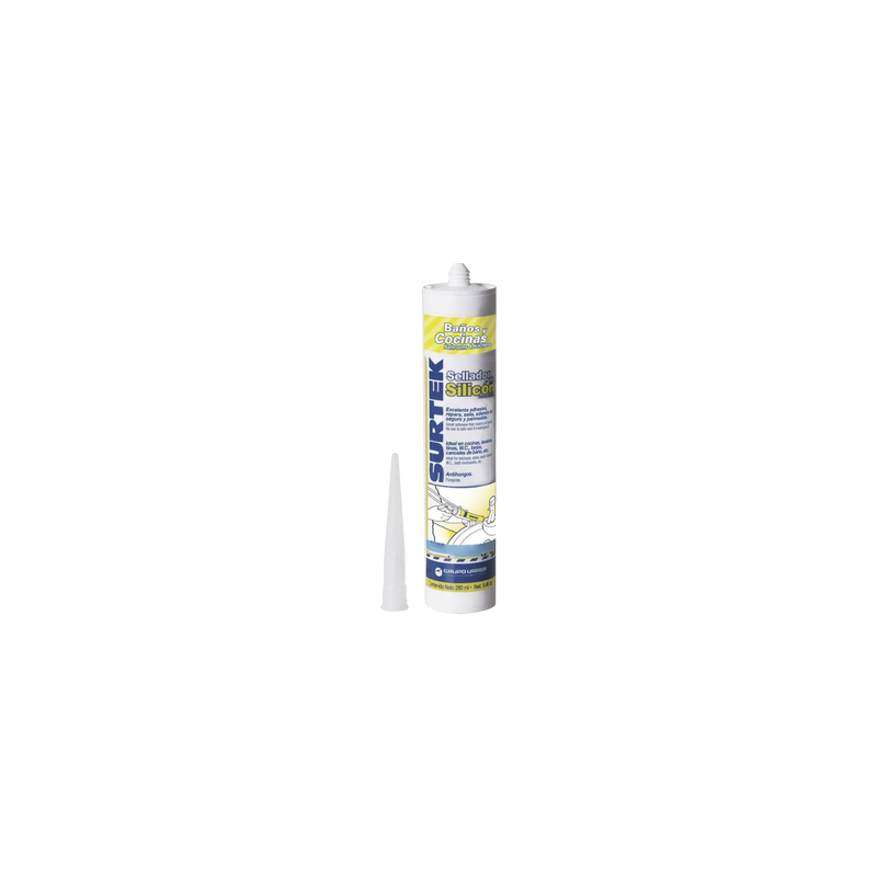 Silicón para Baños y Cocinas Blanco 280 ml SURTEK | Precio México - Envío Inmediato | LM Soluciones