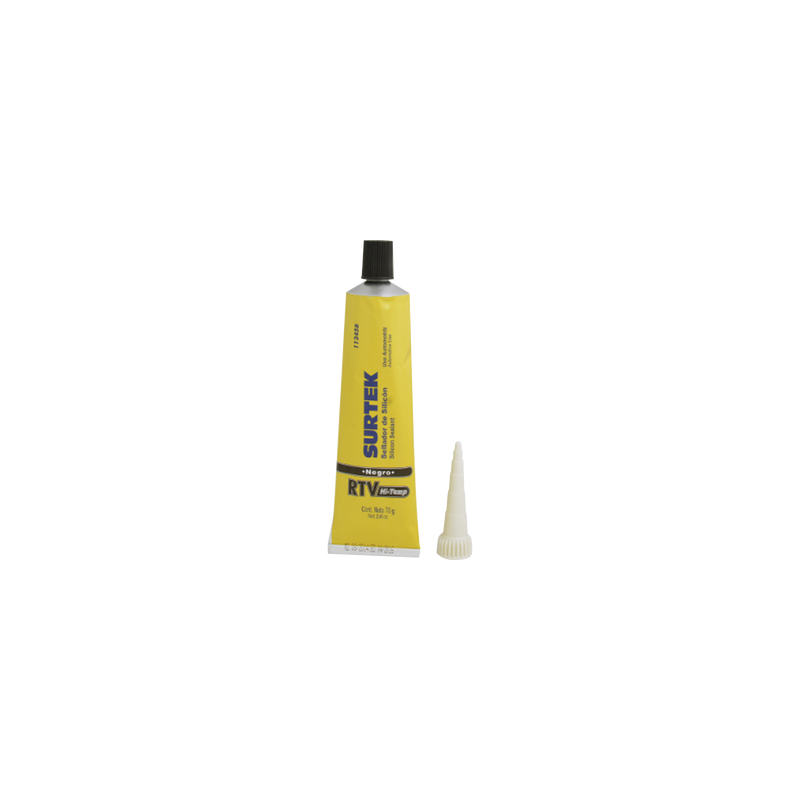 Silicón Altas Temperaturas Negro 70g Surtek | LM Soluciones