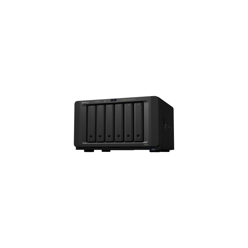NAS Synology DiskStation DS1621+ | 6 Bahías | Procesador AMD Ryzen V1500B | 4 GB DDR4 ECC | Expansión Hasta 16 Bahías | 2 Ranuras M.2 NVMe | Puerto 10GbE RJ-45 | Compatibilidad RAID | Btrfs | Virtualización | Caché SSD.