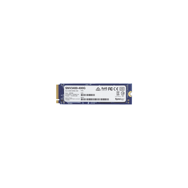 SSD 400GB NVMe M.2 2280, diseñada para Synology NAS con ranuras M.2 integradas