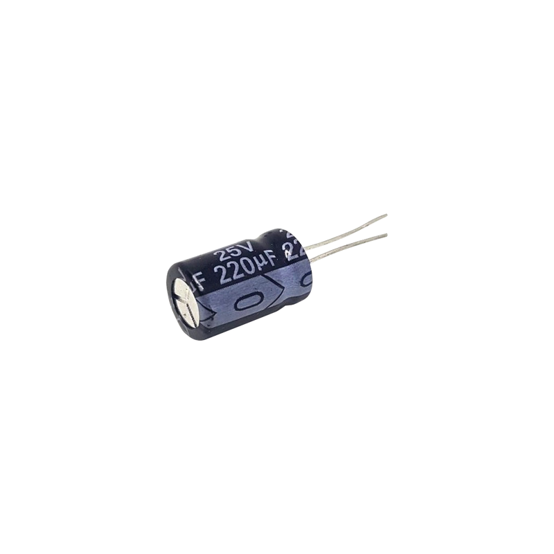 Capacitor Electrolítico Radial 220uF 25V 105C Syscom | Precio México - Envío Inmediato | LM Soluciones